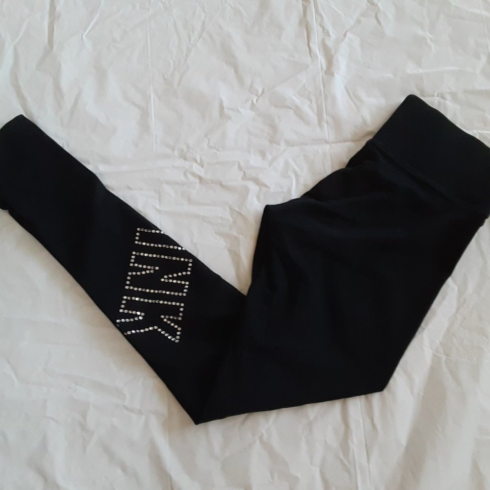 Victoria's Secret PINK Black leggings with bling